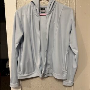 Nike Women's Soft Blue Hooded Zip-up